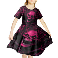 Death Skull Kid Short Sleeve Dress I'm Scary Enough Without A Costume - Wonder Print Shop