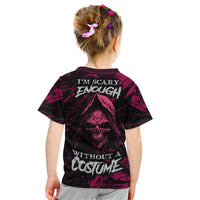 Death Skull Kid T Shirt I'm Scary Enough Without A Costume - Wonder Print Shop