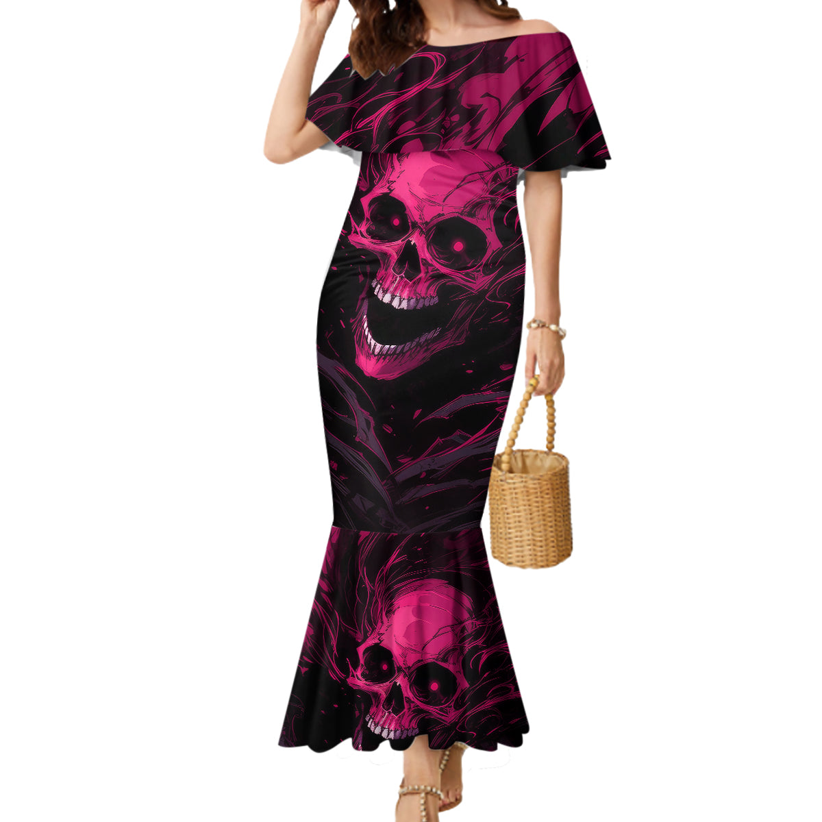 Death Skull Mermaid Dress I'm Scary Enough Without A Costume - Wonder Print Shop