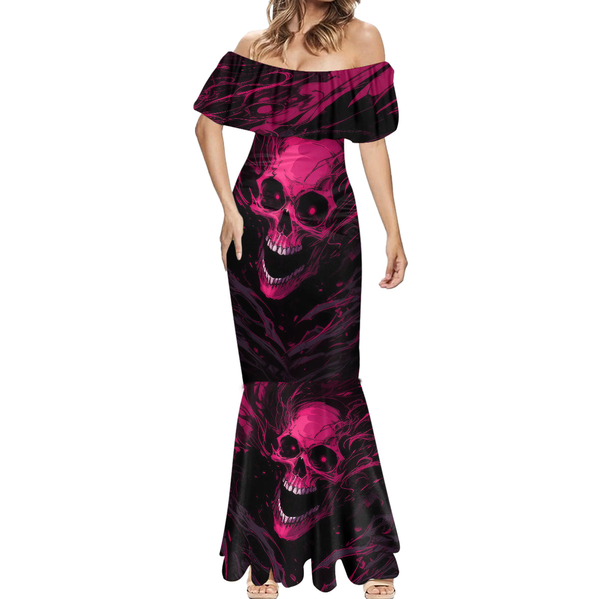 Death Skull Mermaid Dress I'm Scary Enough Without A Costume - Wonder Print Shop