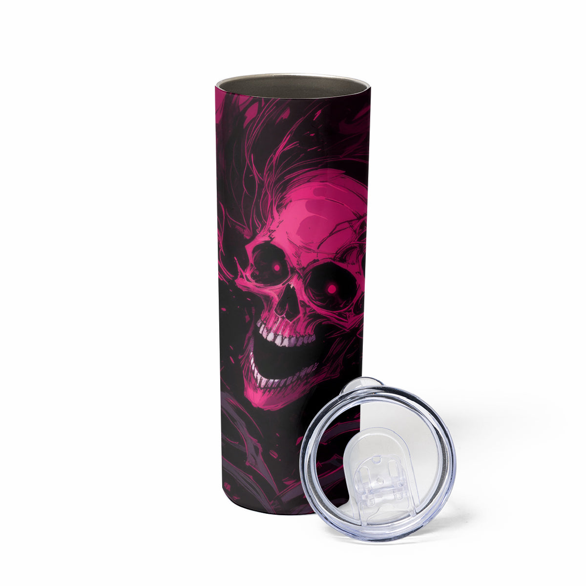 Death Skull Skinny Tumbler I'm Scary Enough Without A Costume - Wonder Print Shop