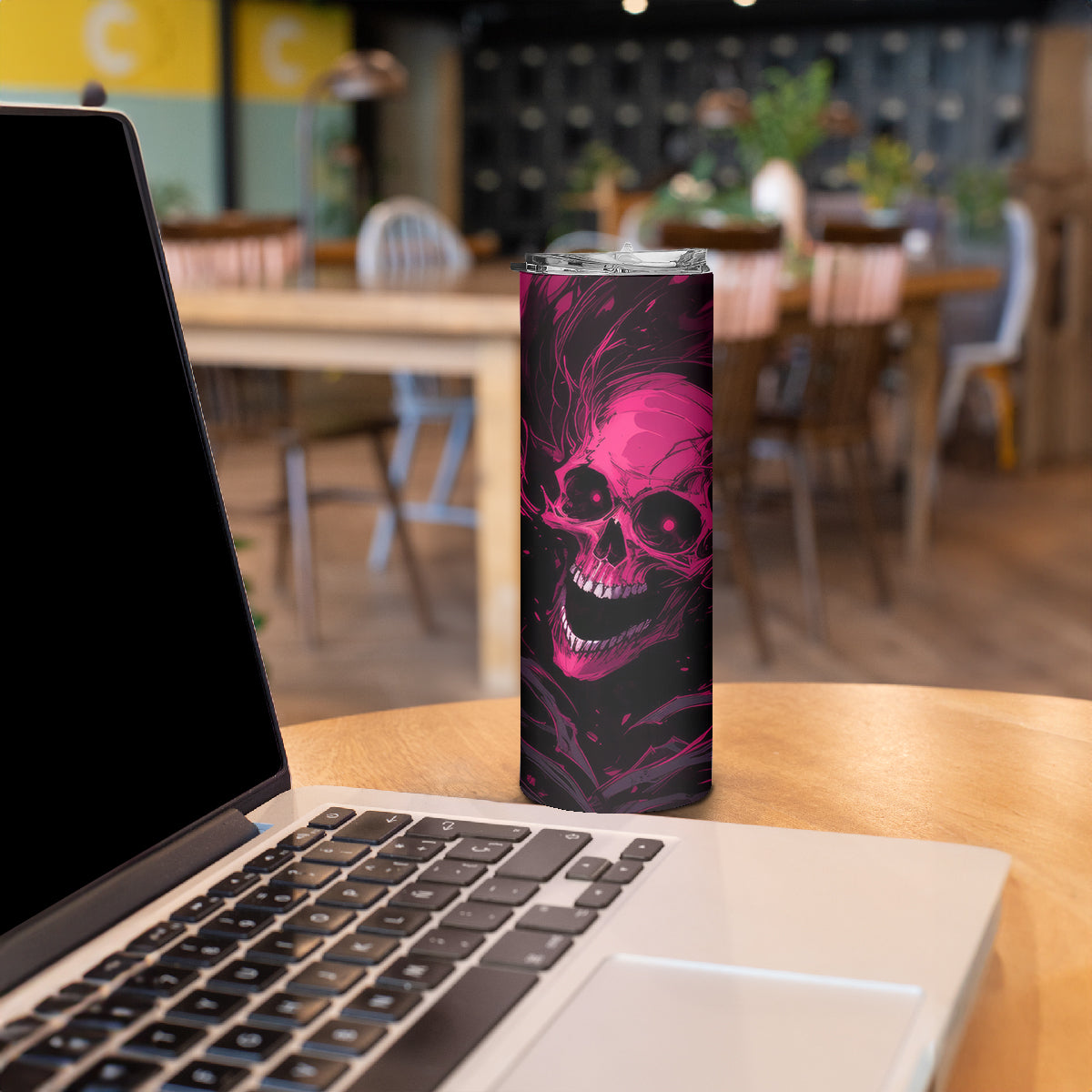 Death Skull Skinny Tumbler I'm Scary Enough Without A Costume - Wonder Print Shop