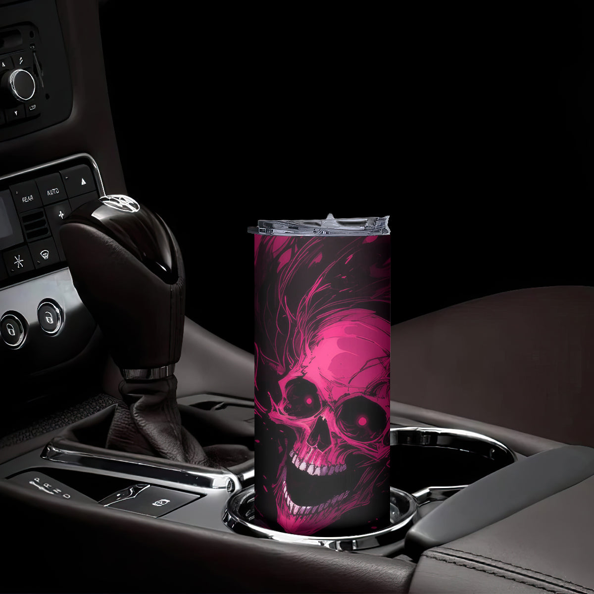 Death Skull Skinny Tumbler I'm Scary Enough Without A Costume - Wonder Print Shop