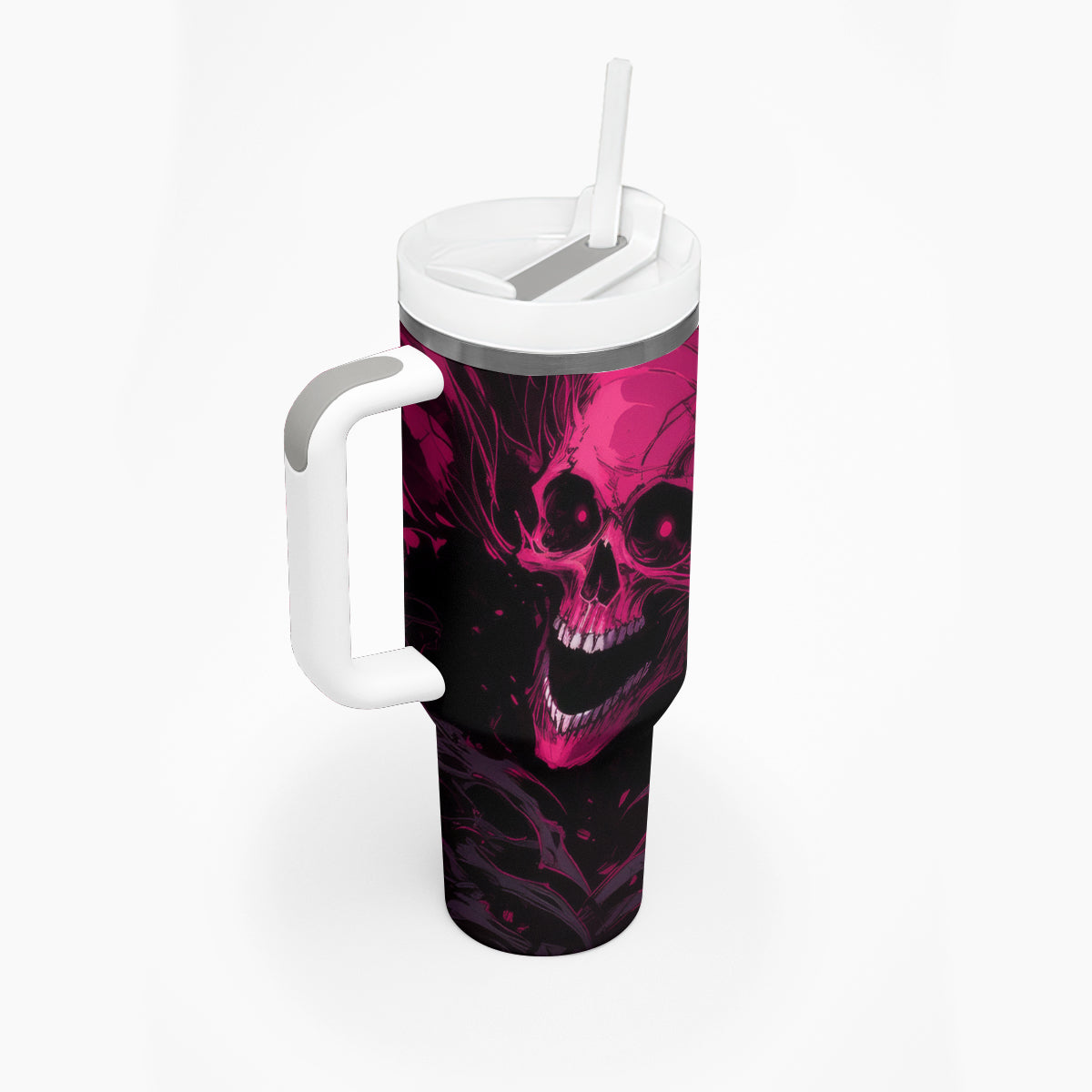 Death Skull Tumbler With Handle I'm Scary Enough Without A Costume - Wonder Print Shop