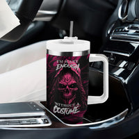 Death Skull Tumbler With Handle I'm Scary Enough Without A Costume - Wonder Print Shop