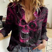Death Skull Women Casual Shirt I'm Scary Enough Without A Costume - Wonder Print Shop