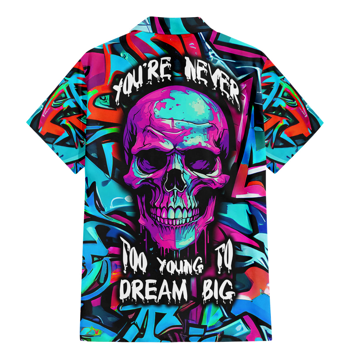 Skull Grafity Family Matching Mermaid Dress and Hawaiian Shirt You Are Never Too Young To Dream Big - Wonder Print Shop