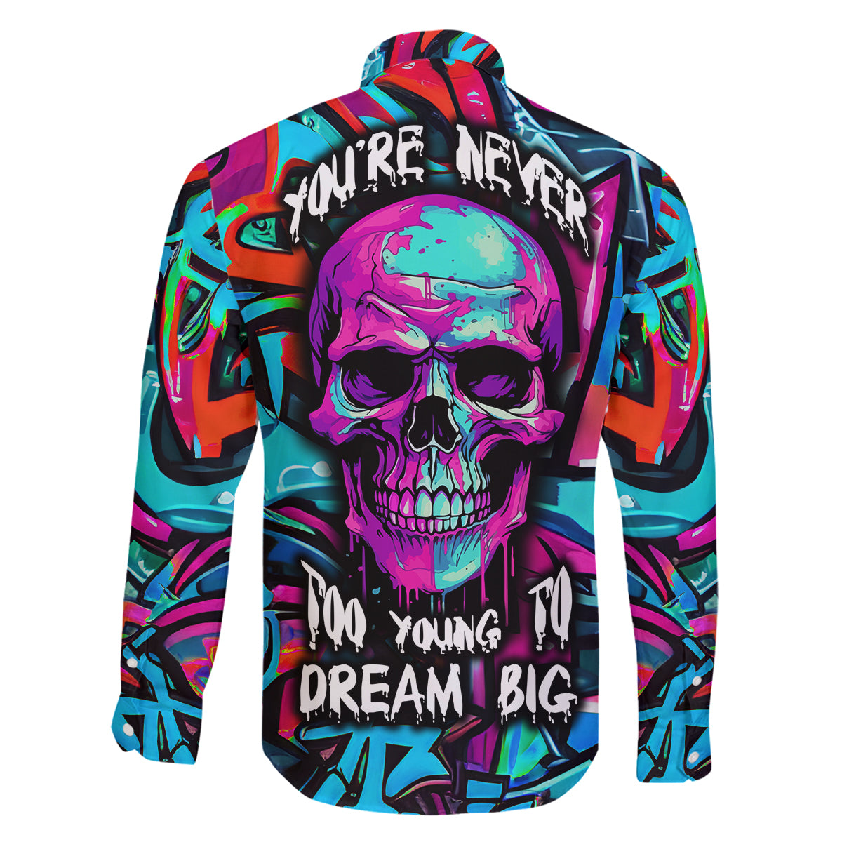 Skull Grafity Family Matching Summer Maxi Dress and Hawaiian Shirt You Are Never Too Young To Dream Big - Wonder Print Shop