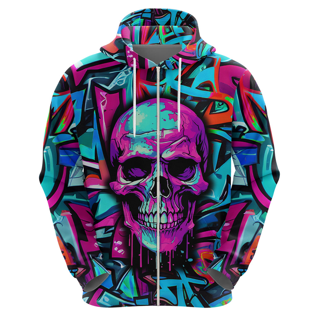 Skull Grafity Hoodie You Are Never Too Young To Dream Big - Wonder Print Shop