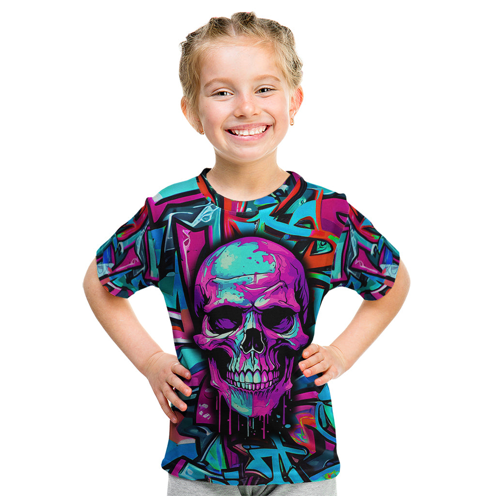 Skull Grafity Kid T Shirt You Are Never Too Young To Dream Big - Wonder Print Shop