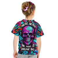 Skull Grafity Kid T Shirt You Are Never Too Young To Dream Big - Wonder Print Shop