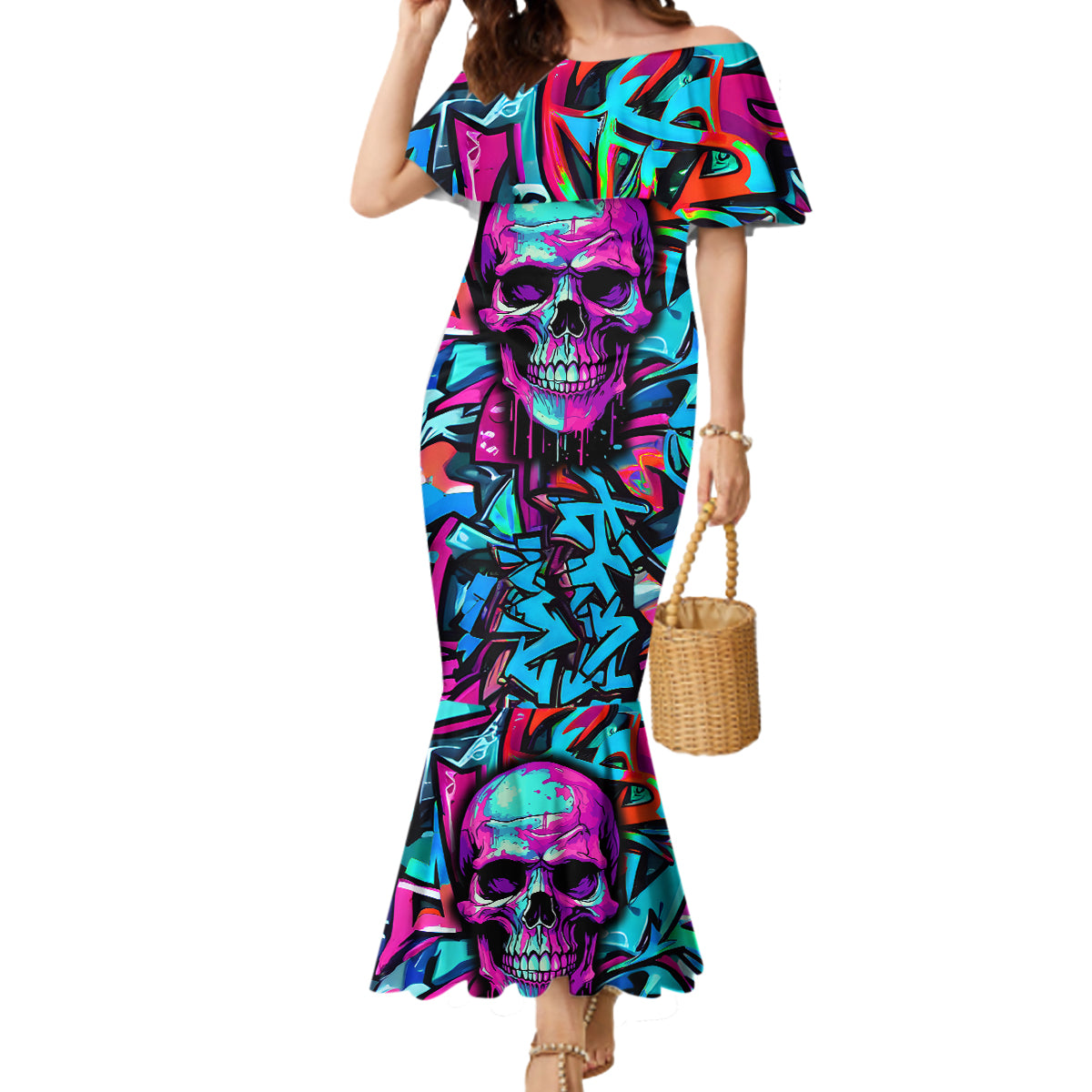 Skull Grafity Mermaid Dress You Are Never Too Young To Dream Big - Wonder Print Shop