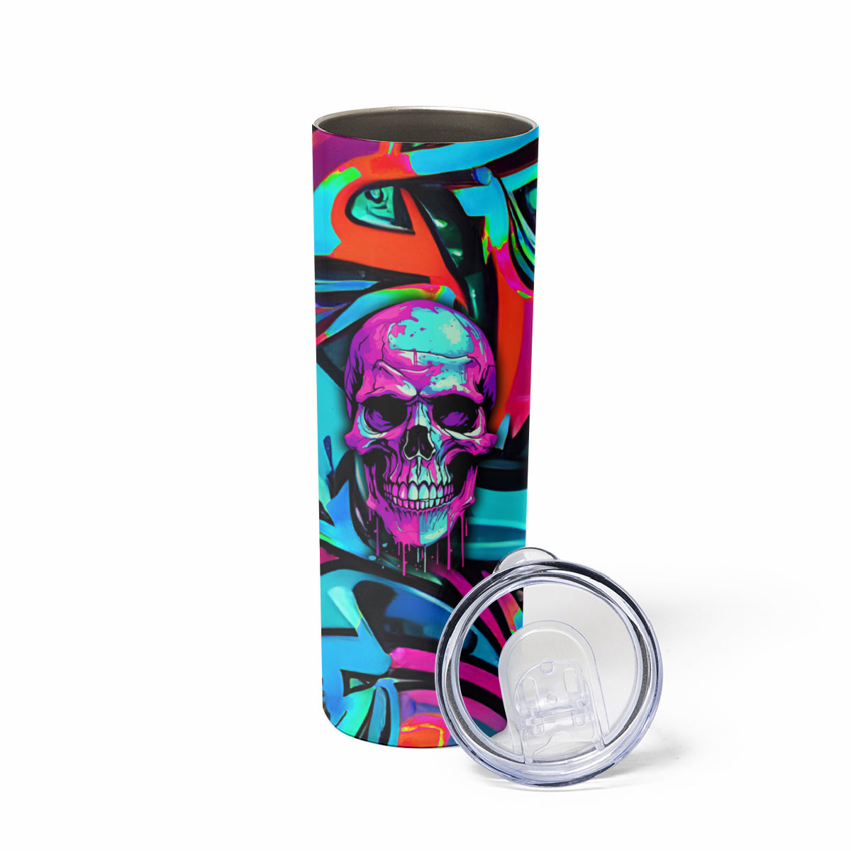 Skull Grafity Skinny Tumbler You Are Never Too Young To Dream Big - Wonder Print Shop