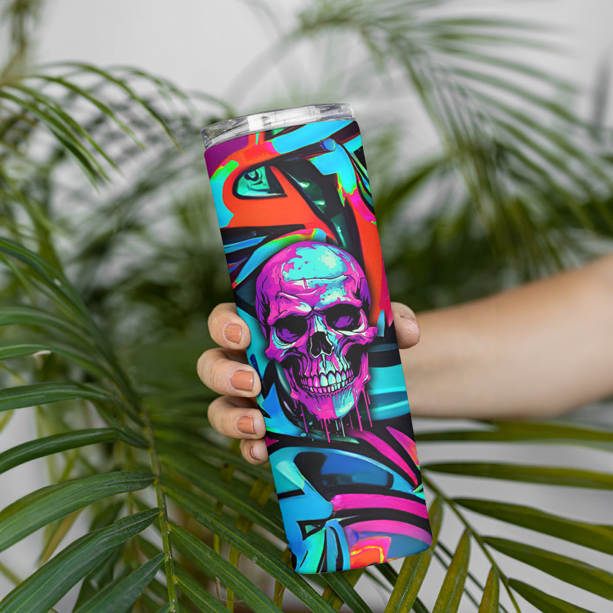 Skull Grafity Skinny Tumbler You Are Never Too Young To Dream Big - Wonder Print Shop
