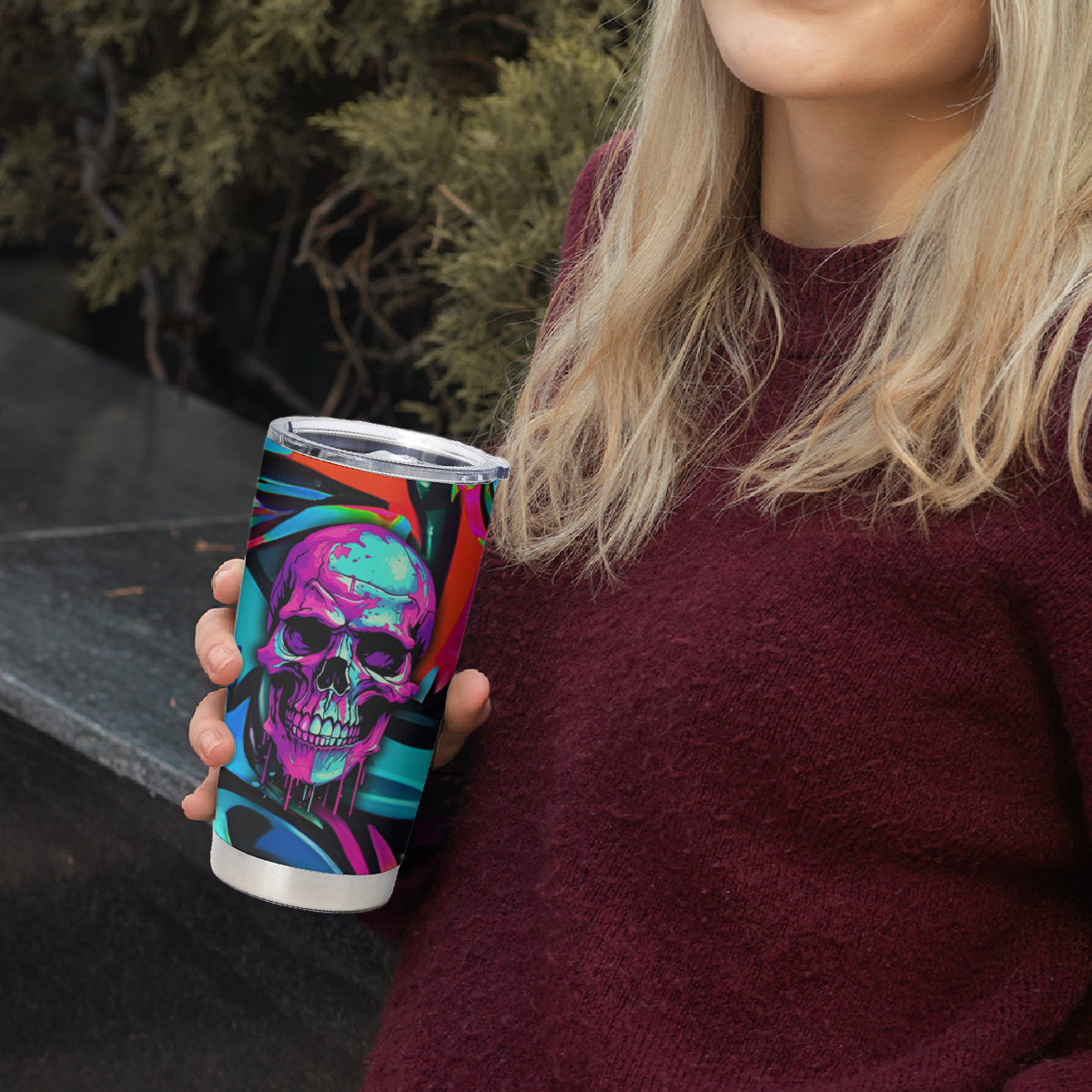Skull Grafity Tumbler Cup You Are Never Too Young To Dream Big - Wonder Print Shop