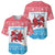 Luxembourg Christmas Baseball Jersey with Santa Claus Red Lion Snowflake Pattern and National Flag Design - Wonder Print Shop