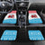 Luxembourg Christmas Car Mats with Santa Claus Red Lion Snowflake Pattern and National Flag Design - Wonder Print Shop