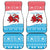 Luxembourg Christmas Car Mats with Santa Claus Red Lion Snowflake Pattern and National Flag Design - Wonder Print Shop