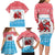 Luxembourg Christmas Family Matching Long Sleeve Bodycon Dress and Hawaiian Shirt with Santa Claus Red Lion Snowflake Pattern and National Flag Design - Wonder Print Shop