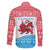 Luxembourg Christmas Family Matching Long Sleeve Bodycon Dress and Hawaiian Shirt with Santa Claus Red Lion Snowflake Pattern and National Flag Design - Wonder Print Shop
