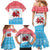 Luxembourg Christmas Family Matching Mermaid Dress and Hawaiian Shirt with Santa Claus Red Lion Snowflake Pattern and National Flag Design - Wonder Print Shop