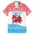 Luxembourg Christmas Family Matching Mermaid Dress and Hawaiian Shirt with Santa Claus Red Lion Snowflake Pattern and National Flag Design - Wonder Print Shop