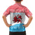 Luxembourg Christmas Family Matching Off The Shoulder Long Sleeve Dress and Hawaiian Shirt with Santa Claus Red Lion Snowflake Pattern and National Flag Design - Wonder Print Shop