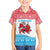 Luxembourg Christmas Family Matching Off The Shoulder Long Sleeve Dress and Hawaiian Shirt with Santa Claus Red Lion Snowflake Pattern and National Flag Design - Wonder Print Shop