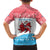 Luxembourg Christmas Family Matching Off Shoulder Maxi Dress and Hawaiian Shirt with Santa Claus Red Lion Snowflake Pattern and National Flag Design - Wonder Print Shop