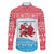 Luxembourg Christmas Family Matching Short Sleeve Bodycon Dress and Hawaiian Shirt with Santa Claus Red Lion Snowflake Pattern and National Flag Design - Wonder Print Shop