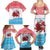 Luxembourg Christmas Family Matching Summer Maxi Dress and Hawaiian Shirt with Santa Claus Red Lion Snowflake Pattern and National Flag Design - Wonder Print Shop