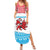 Luxembourg Christmas Family Matching Summer Maxi Dress and Hawaiian Shirt with Santa Claus Red Lion Snowflake Pattern and National Flag Design - Wonder Print Shop