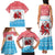 Luxembourg Christmas Family Matching Tank Maxi Dress and Hawaiian Shirt with Santa Claus Red Lion Snowflake Pattern and National Flag Design - Wonder Print Shop