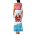 Luxembourg Christmas Family Matching Tank Maxi Dress and Hawaiian Shirt with Santa Claus Red Lion Snowflake Pattern and National Flag Design - Wonder Print Shop