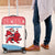 Luxembourg Christmas Luggage Cover with Santa Claus Red Lion Snowflake Pattern and National Flag Design - Wonder Print Shop