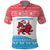 Luxembourg Christmas Polo Shirt with Santa Claus Red Lion Snowflake Pattern and National Flag Design - Wonder Print Shop