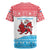 Luxembourg Christmas Rugby Jersey with Santa Claus Red Lion Snowflake Pattern and National Flag Design - Wonder Print Shop
