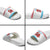 Luxembourg Christmas Slide Sandals with Santa Claus Red Lion Snowflake Pattern and National Flag Design - Wonder Print Shop