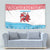 Luxembourg Christmas Tapestry with Santa Claus Red Lion Snowflake Pattern and National Flag Design - Wonder Print Shop