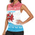 Luxembourg Christmas Women Sleeveless Polo Shirt with Santa Claus Red Lion Snowflake Pattern and National Flag Design - Wonder Print Shop