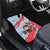 Luxembourg Christmas Car Mats with Santa Claus Fox Reindeer Tree and Red Blue Pattern Design - Wonder Print Shop