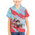 Luxembourg Christmas Family Matching Mermaid Dress and Hawaiian Shirt with Santa Claus Fox Reindeer Tree and Red Blue Pattern Design - Wonder Print Shop