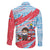 Luxembourg Christmas Family Matching Summer Maxi Dress and Hawaiian Shirt with Santa Claus Fox Reindeer Tree and Red Blue Pattern Design - Wonder Print Shop