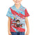 Luxembourg Christmas Kid Hawaiian Shirt with Santa Claus Fox Reindeer Tree and Red Blue Pattern Design - Wonder Print Shop