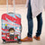 Luxembourg Christmas Luggage Cover with Santa Claus Fox Reindeer Tree and Red Blue Pattern Design - Wonder Print Shop