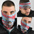 Luxembourg Christmas Neck Gaiter with Santa Claus Fox Reindeer Tree and Red Blue Pattern Design - Wonder Print Shop