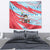 Luxembourg Christmas Tapestry with Santa Claus Fox Reindeer Tree and Red Blue Pattern Design - Wonder Print Shop