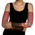 Morocco Christmas Arm Sleeves with Santa Claus Camel Caravan Desert Scene and Red Pattern Design - Wonder Print Shop