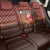 Morocco Christmas Back Car Seat Cover with Santa Claus Camel Caravan Desert Scene and Red Pattern Design - Wonder Print Shop