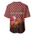 Morocco Christmas Baseball Jersey with Santa Claus Camel Caravan Desert Scene and Red Pattern Design - Wonder Print Shop